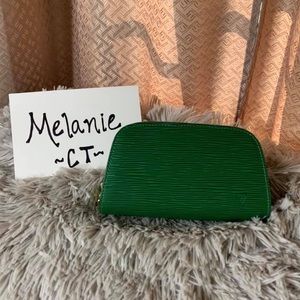 Louis Vuitton Green Epi Pouch Authentic!